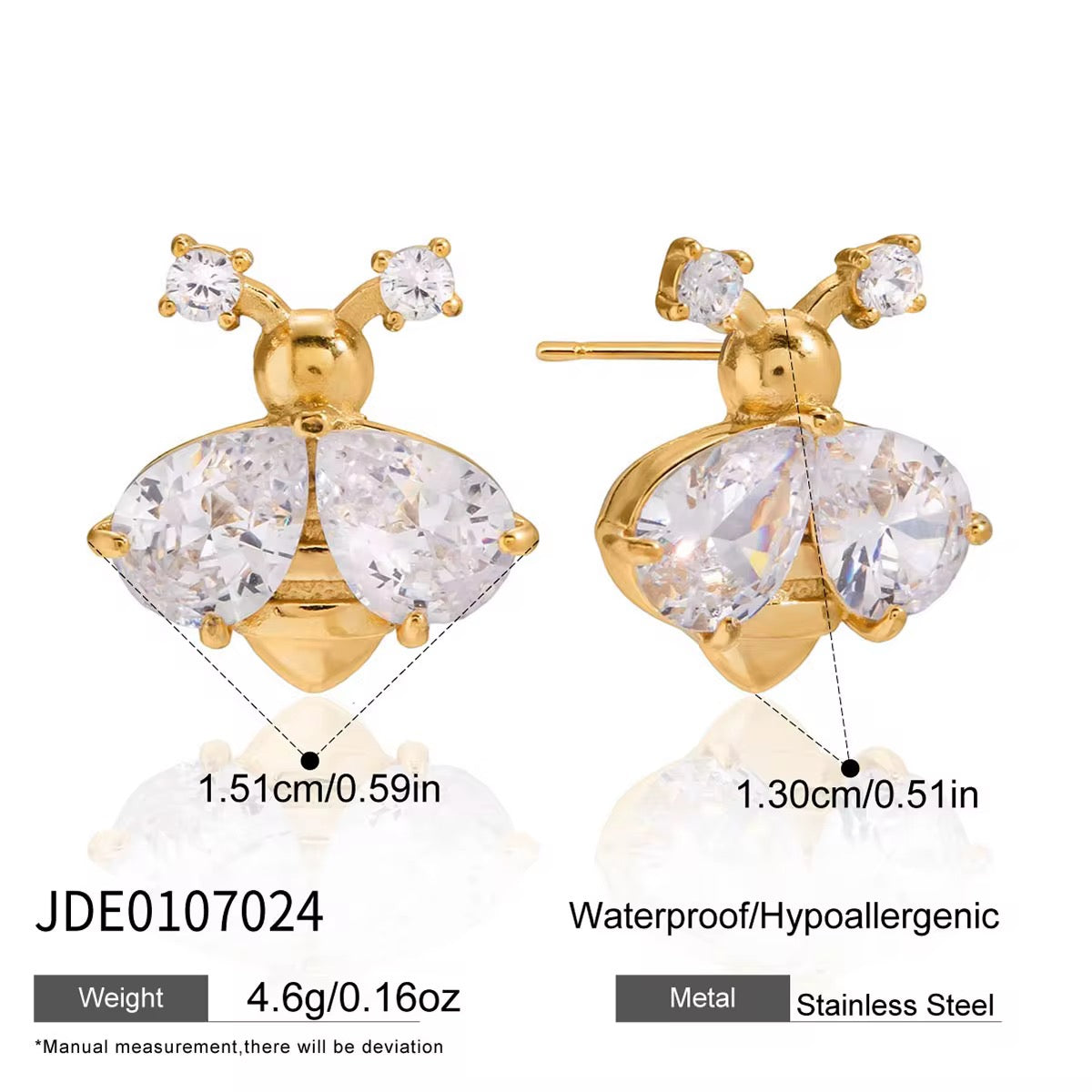 Queen Bee Sparkle Studs