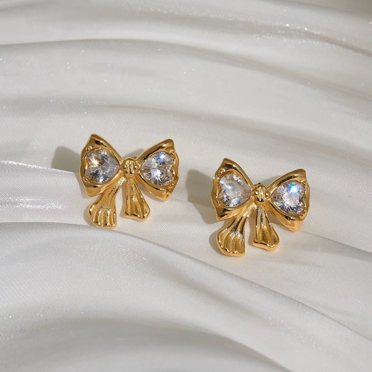 The Belle Bow Sparkle Studs