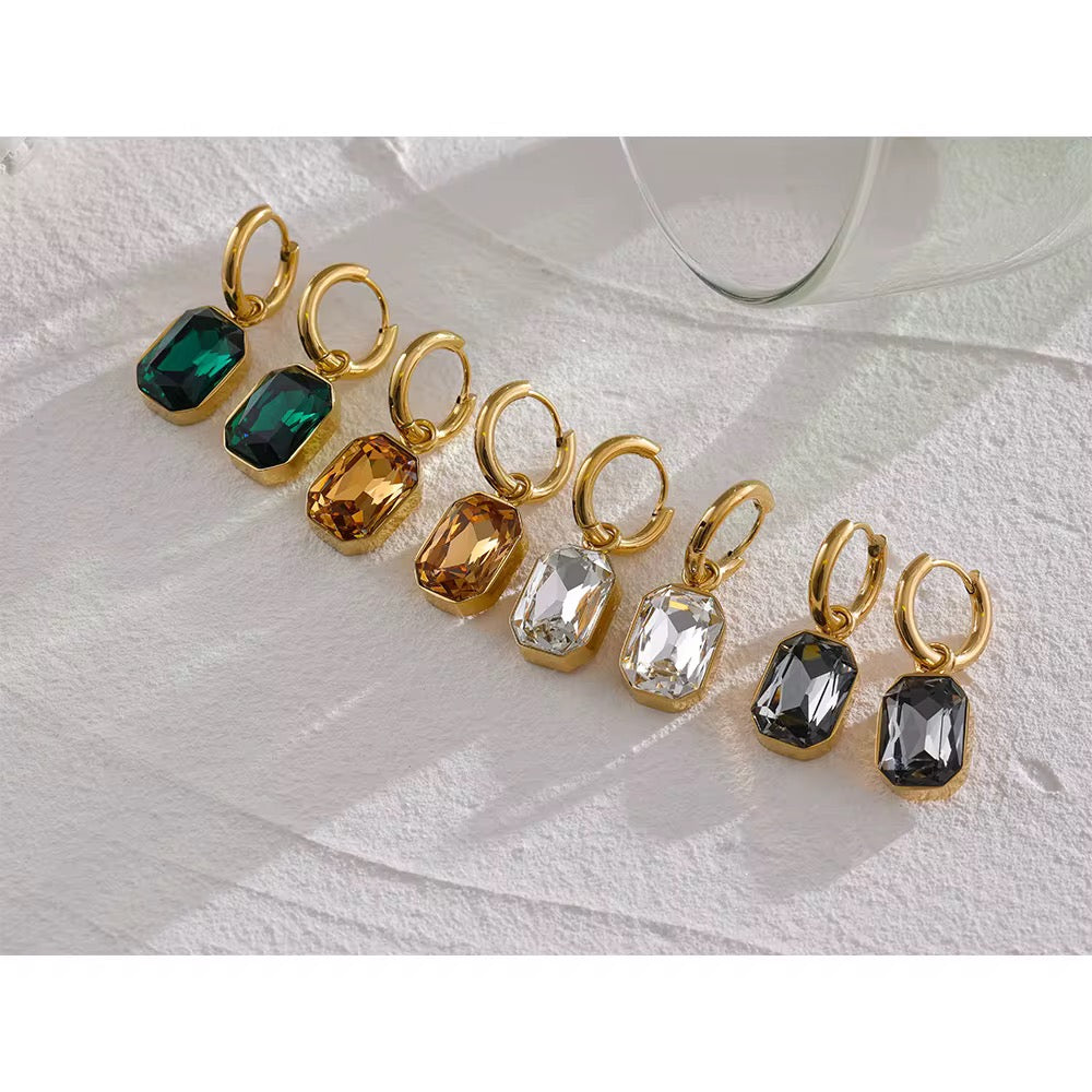 Gemstone Glow Hoops