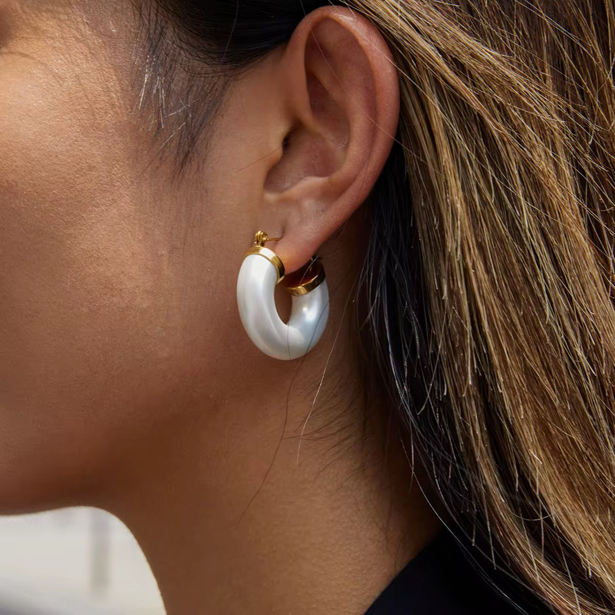 The Ivory Luxe Hoop