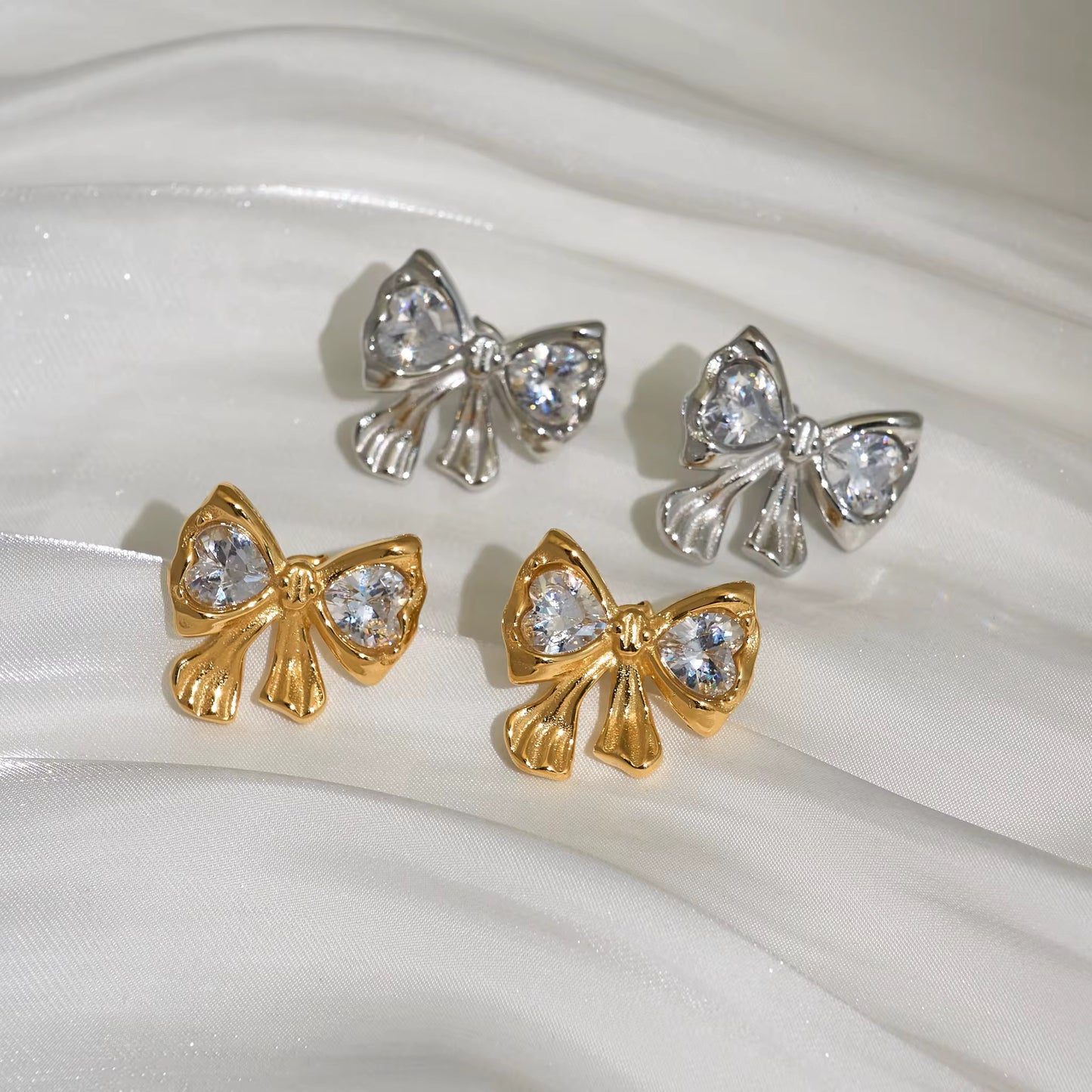 The Belle Bow Sparkle Studs