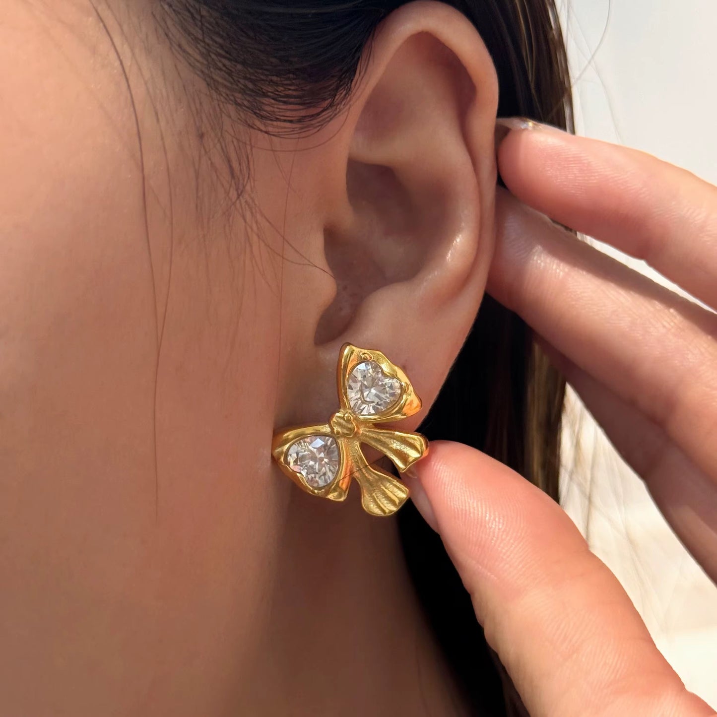 The Belle Bow Sparkle Studs