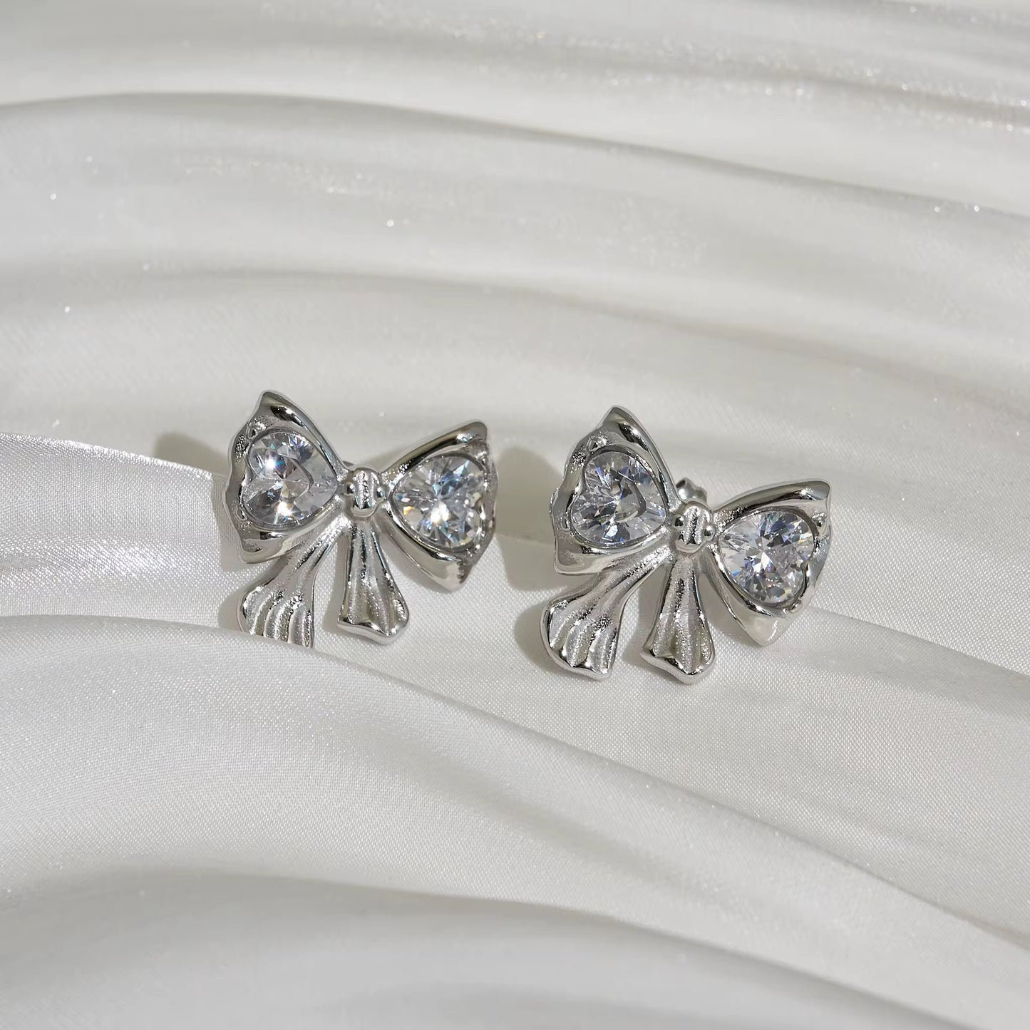 The Belle Bow Sparkle Studs