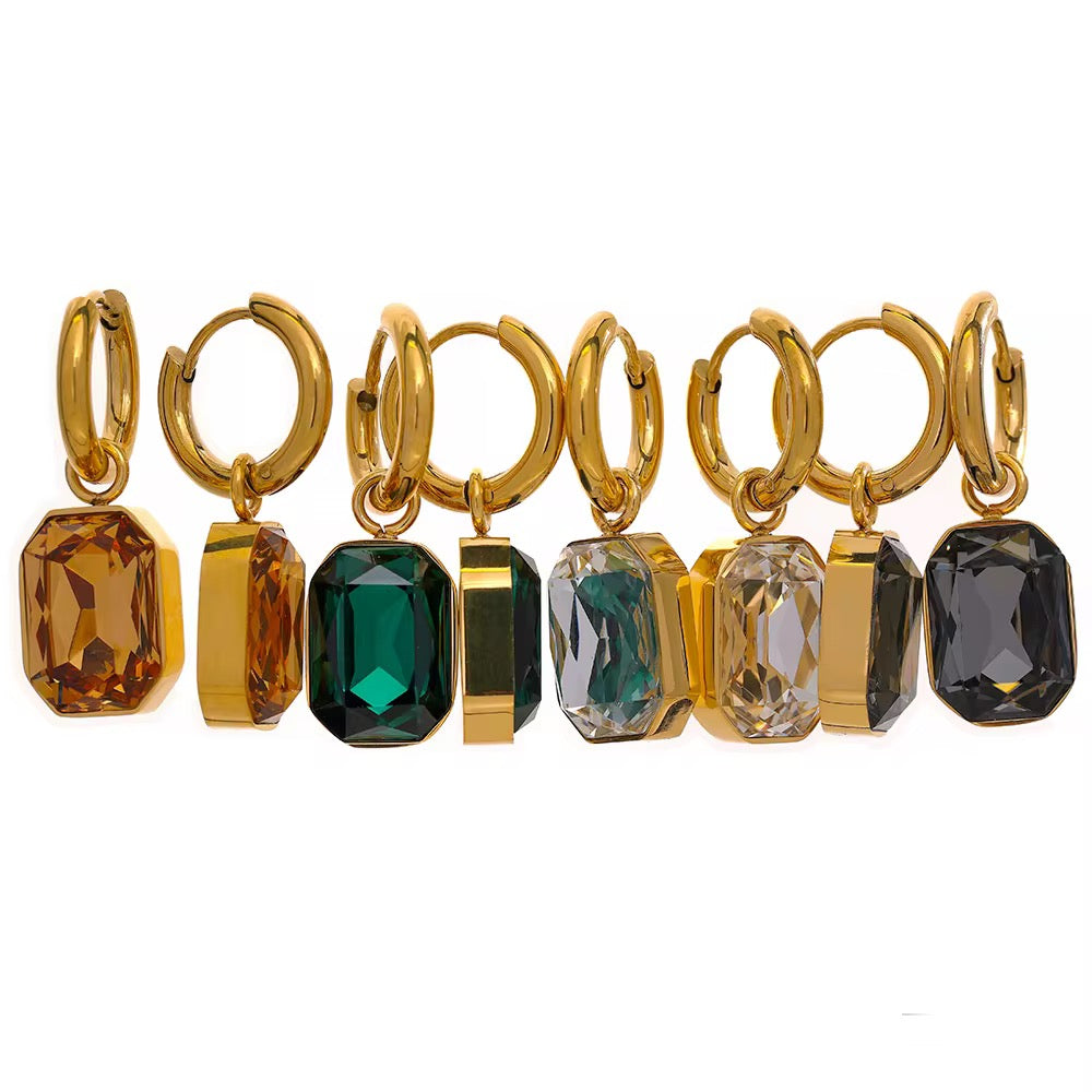 Gemstone Glow Hoops