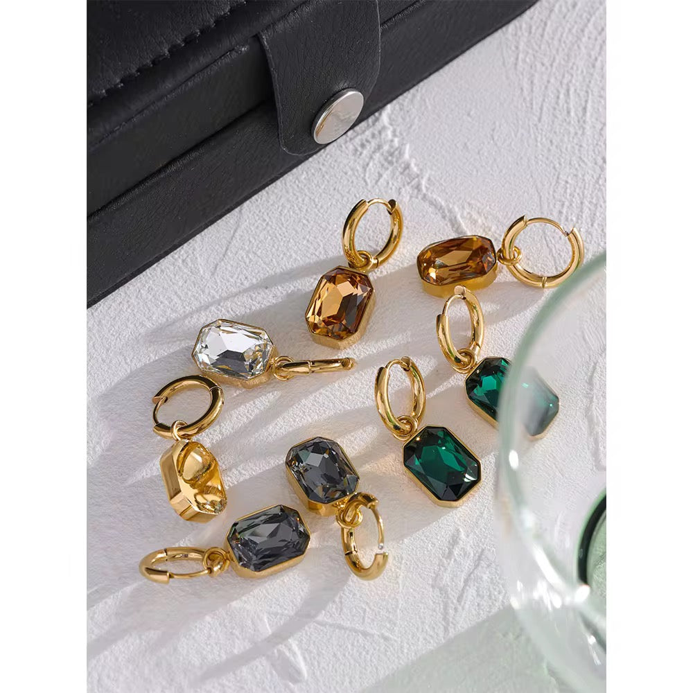 Gemstone Glow Hoops