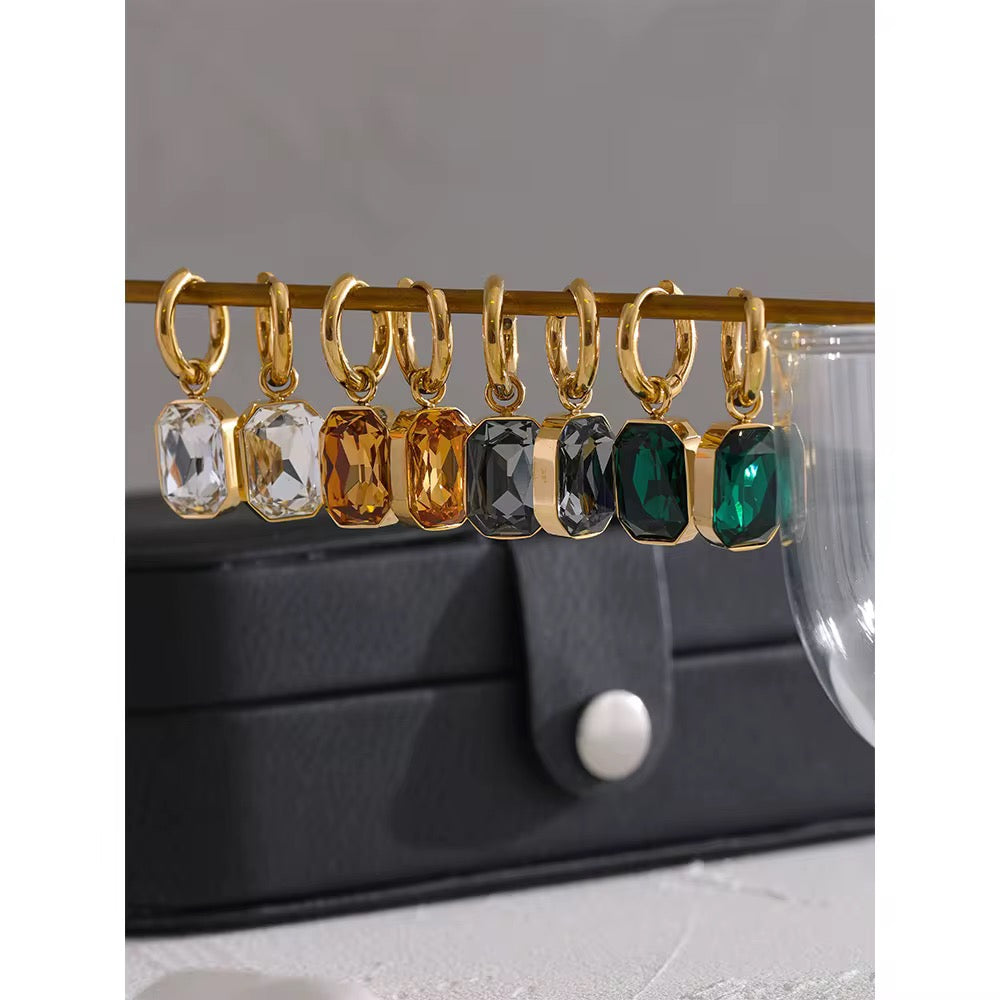 Gemstone Glow Hoops