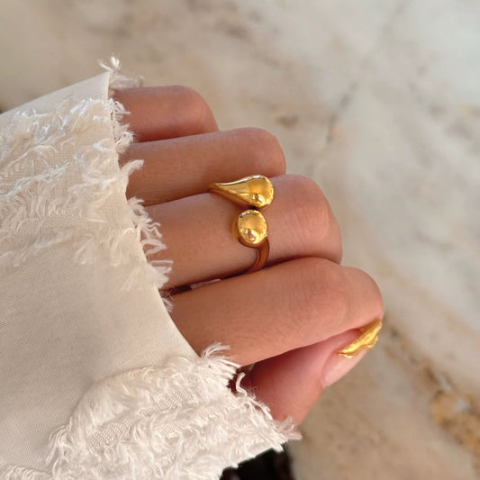 Sculpted Adjustable Cuff Ring