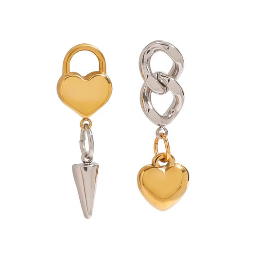 Lock & Chain Love Earrings