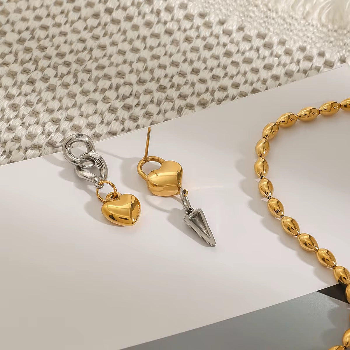Lock & Chain Love Earrings